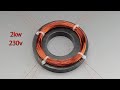 I turn Copper Wire into 2kw 230v Generator Use Permanent Magnet