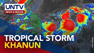 Tropical depression na nasa labas ng PAR, lumakas at naging TS Khanun