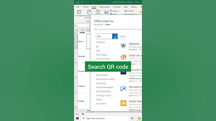 QR code #excel #shorts #qrcode #reels