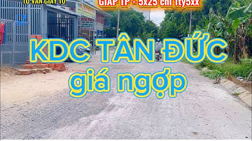 BÁN ĐẤT KDC TÂN ĐỨC GIÁP BÌNH CHÁNH TPHCM . 