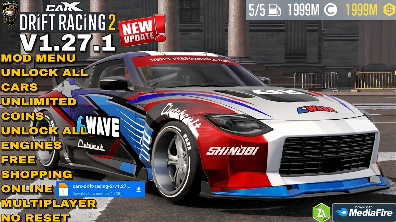 CarX Drift Racing 2 Mod Menu V1.27.1 No Reset Online Multiplayer Free  Shopping Gameplay 