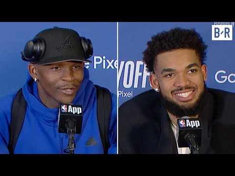 Anthony Edwards & Karl-Anthony Towns React to TWolves Going Up 2-0 vs. Nuggets