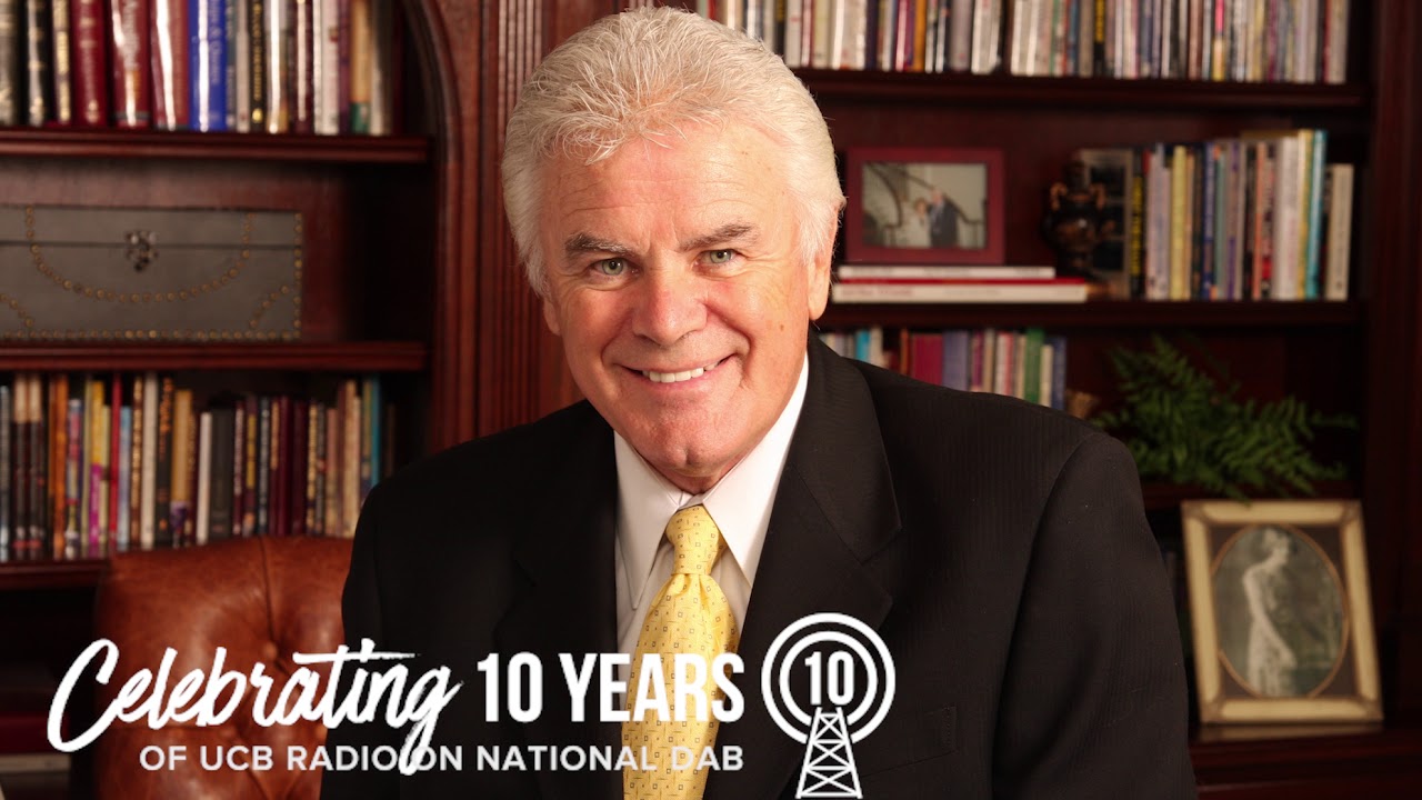 Bob Gass celebrates with us during our first national broadcast UCB