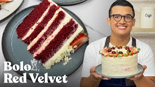 Nunca mais erre BOLO RED VELVET com recheio perfeito de cream cheese 😱 | Igor Rocha