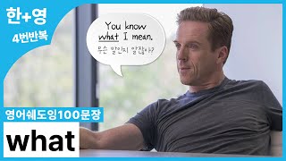 [영어쉐도잉100문장] 관계대명사 what이 들어간 미드/TED 100문장 훈련하기