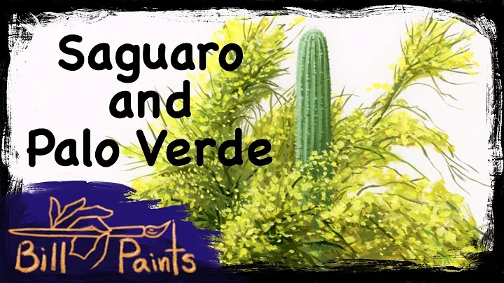 Saguaro and Palo Verde painting in Acryla Gouache.