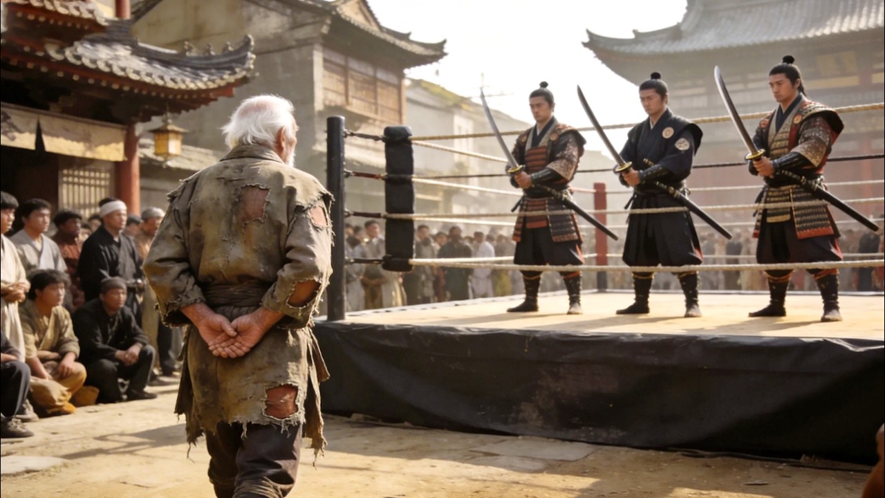 【武俠電影】日本武士目中無人，豈料老頭功夫高強，一掌秒殺他。#武俠#功夫动作