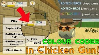 AD TECH- NEW COLOR CODES in Chicken gun game! screenshot 4