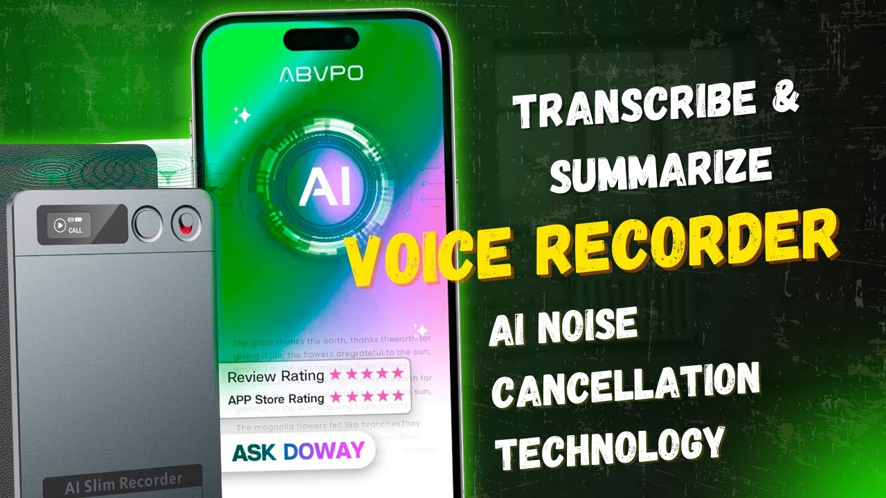AI Voice Recorder Review - AI noise cancellation technology - Cutting Edge AI Transcription🔥