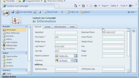Microsoft Dynamics CRM Integration