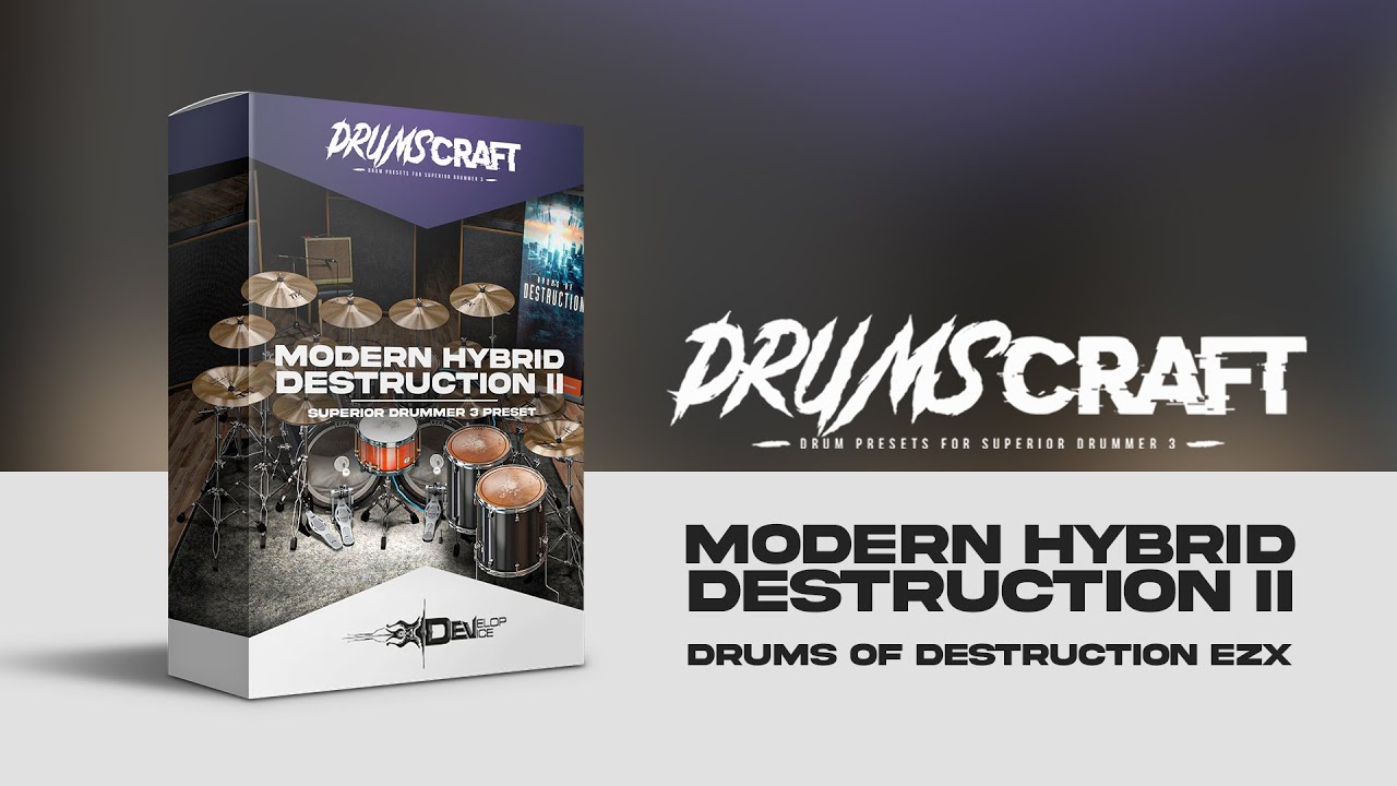 Superior Drummer 3 Preset DRUMSCRAFT Modern Hybrid Destruction II