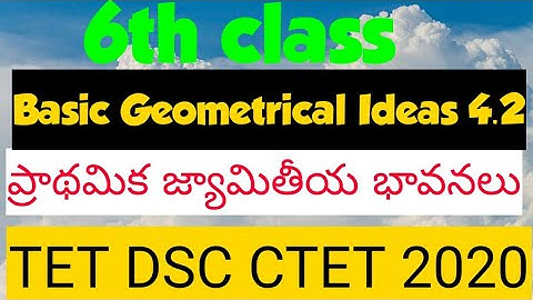 Ap DSC maths classes in telugu&english/TET/CTET/police/6th class Basic Geometrical Ideas Exercise4.2