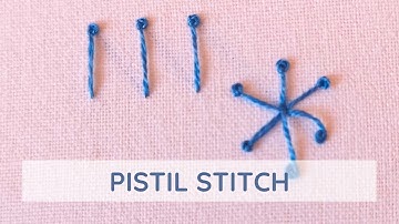 Pistil stitch hand embroidery video tutorial