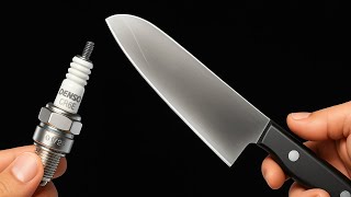 Sadece Bir Buji Kullanarak 2 Dakikada Bıçağı Jilet Gibi Keskinleştirin İnanamayacaksınız