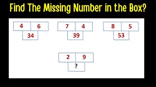 Find the Missing Number in the Box.