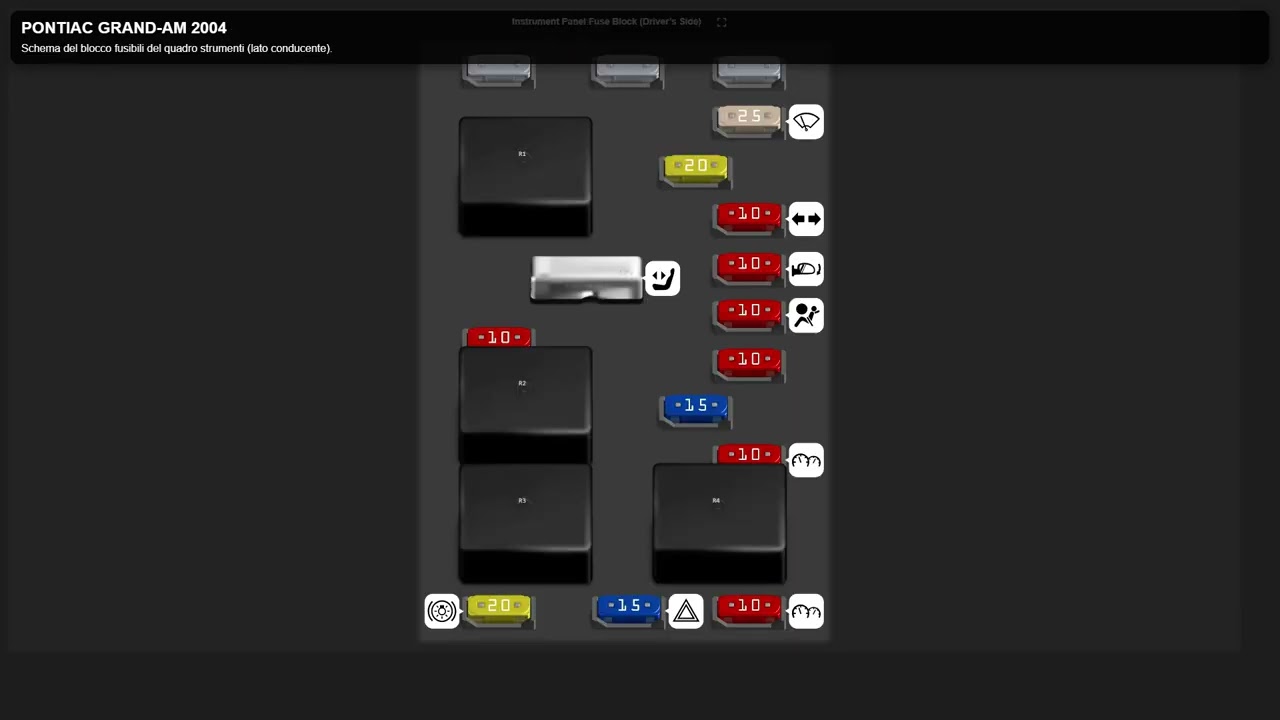 2004 pontiac grand am cigarette lighter fuse location for Fix On 1999 Fuse box diagram for a