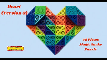 Heart (Version 3) - 48 Pieces Magic Snake Puzzle @snakelordmagicsnakepuzzletutor