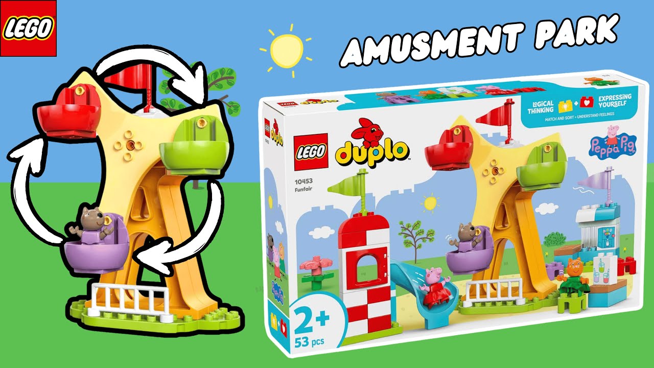 LEGO DUPLO Ep 29: Peppa Pig Funfair 10453 (unboxing & building)