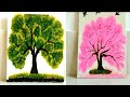 How to paint a beautiful tree on floor tile easily ? // Creative Idea in Home Art and craft