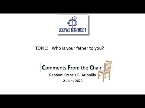 COMMENTS FROM THE CHAIR with Bro Bong Arjonillo - 21 June 2020