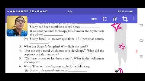 Class 7 , English - Ch: 4 The Cop and the Anthem