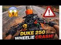 KTM DUKE GEN3 25T CRASH🥹VERY DENGE CRASHED🥵All the things worth 250 rupees got Broken moto Vlog -DMK