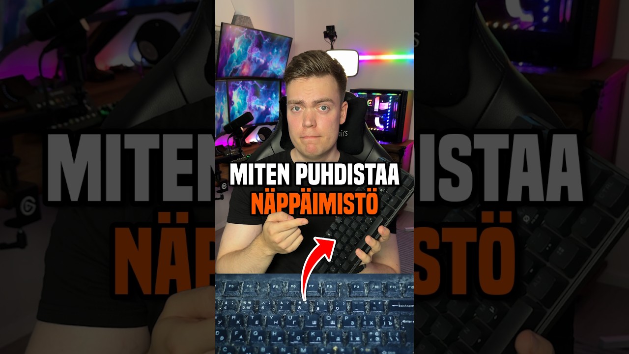 Näppäimistön puhdistus onnistuu helposti näillä vinkeillä! ⌨🌟 #pctips