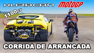 Motocicleta MotoGP vs Huracan de 1110cv: CORRIDA DE ARRANCADA