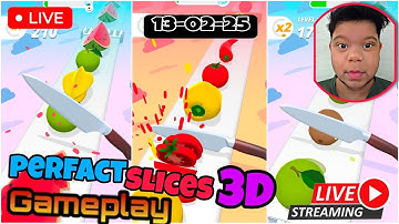 Live Perfect Slice 🛑 New 3D Game 🎮 Day 1 #perfect_slices #shortslive #livegameplay  @StarPitara  ‪