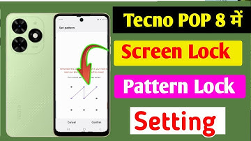 Tecno pop 8 mobile me screen lock kaise lagaye / how to set pattern lock in tecno pop 8 mobile me //