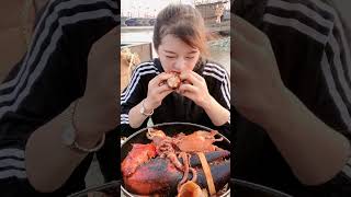 eating seafood