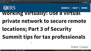Working Virtually: Use a virtual private network to secure remote locations