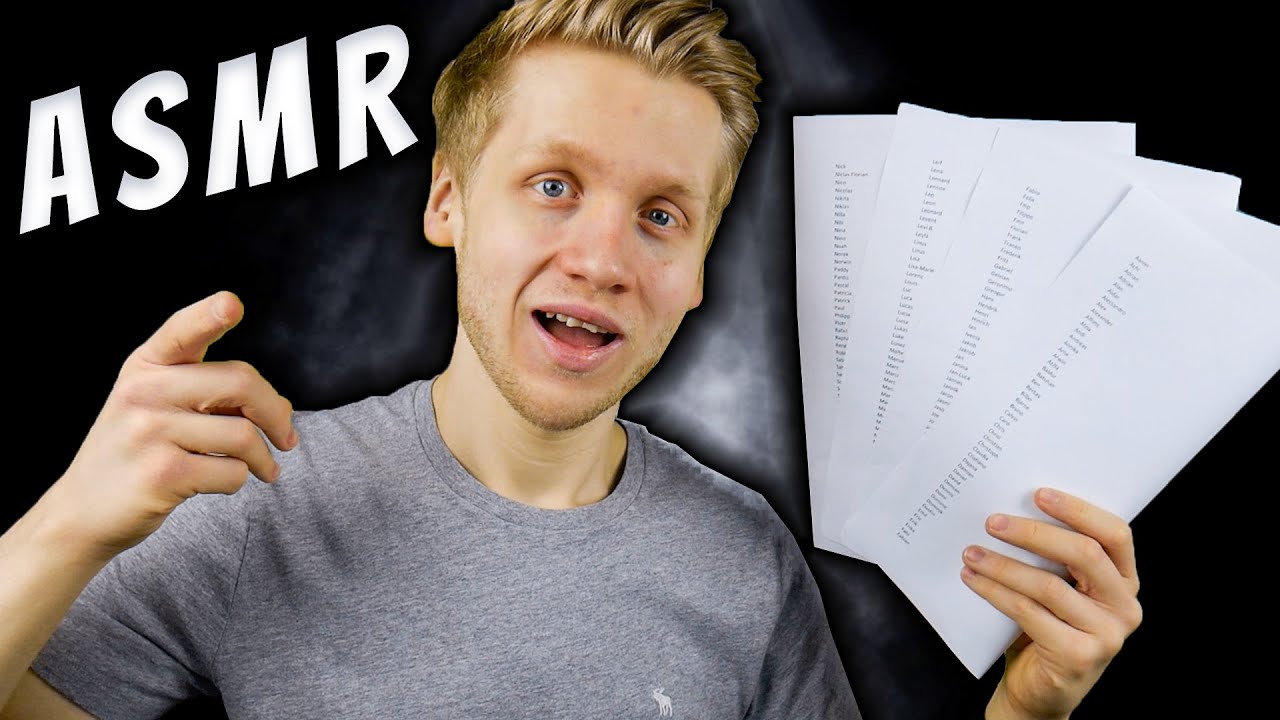 ASMR | 30+ Minuten EURE NAMEN VORLESEN!