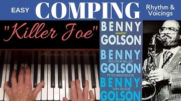 (Easy) Comping, "KILLER JOE", Jazz Piano Tutorial.