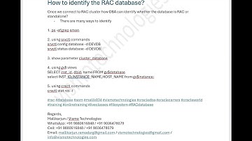 How to Identify the RAC database?