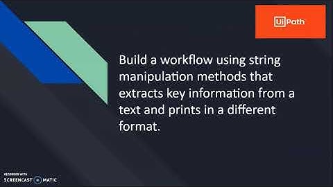Tutorial on RPA using UiPath | String Manipulation | Split method | Example 17
