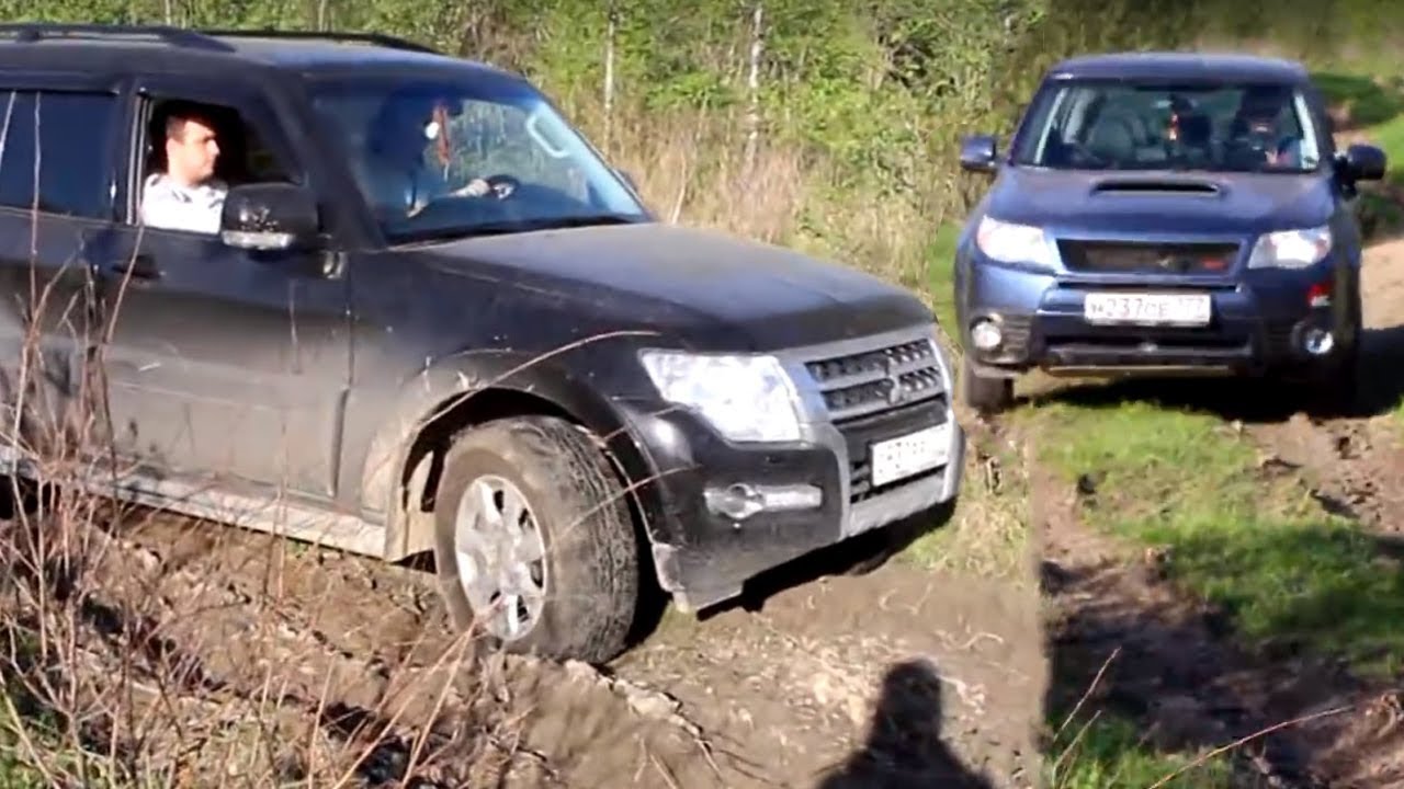Mitubishi Pajero vs. Subaru Forester Offroad, part 2
