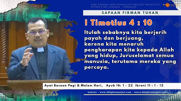 Renungan, I Timotius 4 : 10 (29 AGS  2025) Pdt Oloan Sitohang STh MPsi  #hkbpkramatjati