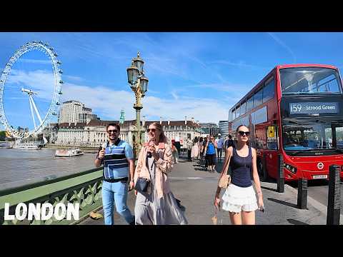 🇬🇧 London's Dangerous Heatwave | Westminster to Borough Market Walking Tour 4K
