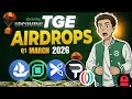 Upcoming Airdrops TGE in March 2026 | Paradex, Idos,Opensea,Backpack,Nexira Airdrop Listing Update