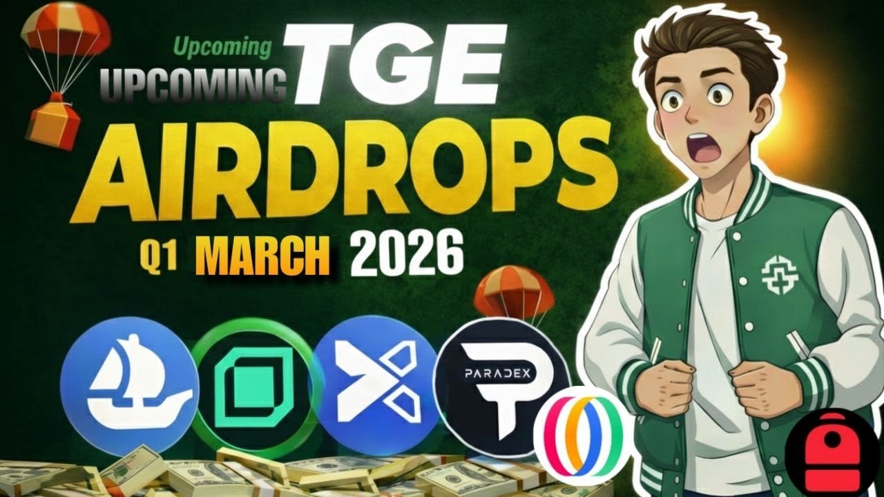 Upcoming Airdrops TGE in March 2026 | Paradex, Idos,Opensea,Backpack,Nexira Airdrop Listing Update