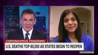 Dr. Camilla Sasson on CNN -- healthcare hero who spent a month on the COVID-19 front line in NYC