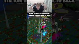 1 IN 10 MILLION! I GOT A DUPED VICIOUS BEE BACK TO BACK AT ONCE! (Bee Swarm Simulator)