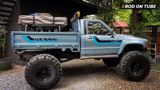 Toyota Hilux Hero LN51, VX80 axle, 38.5 inch tires, 1UZ power - Rod On Tube