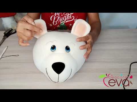🎄🐻‍❄️Cómo hacer cabeza para Oso navideño –  Muñecos navideños con moldes