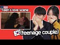 Korean Teen couple’s reaction on American teen’s love scenes!!