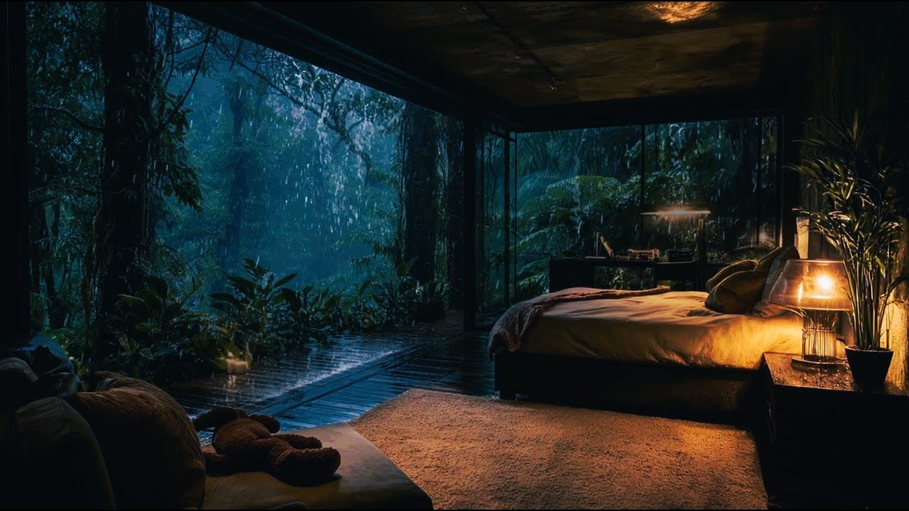 Sleep Sanctuary: 10 Hours of Unbroken Rain Sounds from a Secure Forest Cabin | Anxiety Safe Space