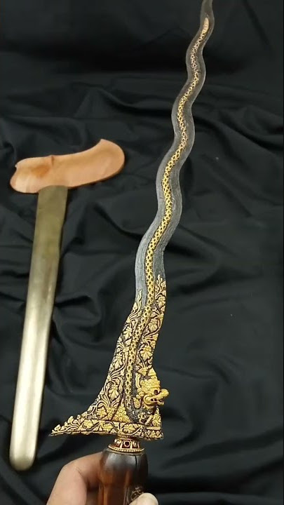 Keris Nogo Sosro Sabuk Inten Luk 11 Kinatah Sinarasah Emas Asli