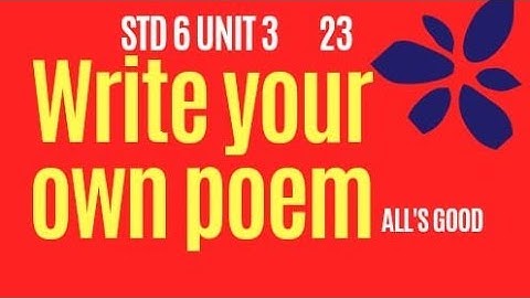 STD5 ENGLISH BALBHARTI CH NO.23 WRITE YOUR OWN POEM#AnjaliLaxane #LalitLaxane