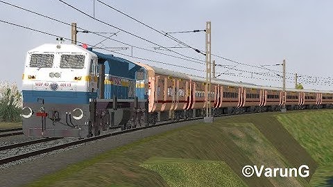 11301 Udyan Express with new Utkrisht coaches in MSTS/Open Rails.